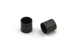 Black Tiny Tube, 50 Oxidized Brass Black Tiny Tubes (4x4mm) Bs1450 S212