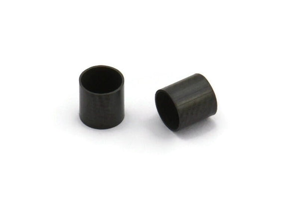 Black Tiny Tube, 50 Oxidized Brass Black Tiny Tubes (4x4mm) Bs1450 S212