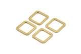 Brass Square Connector, 25 Raw Brass Square Connectors (15x0.90mm) D1614