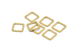 Brass Square Connector, 25 Raw Brass Square Connectors (15x0.90mm) D1614