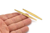 Brass Necklace Bar, 12 Raw Brass Bar Charms With 1 Hole, Earrings, Pendants (62x6x1mm) D0688