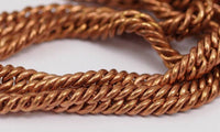 Vintage Copper Chain, Vintage 2m Raw Copper Soldered Chains (7x3.50mm) Z106