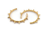 Gold Spike Pendant, 1 Gold Plated Spike Pendants with 2 Holes, Jewelry Findings (103x6.5x5x1.7mm) V038 Q0251