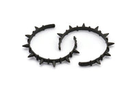 Black Spike Pendant, 1 Oxidized Brass Black Spike Pendant with 2 Holes, Jewelry Findings (103x6.5x5x1.7mm) V038 S479