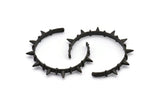 Black Spike Pendant, 1 Oxidized Brass Black Spike Pendant with 2 Holes, Jewelry Findings (103x6.5x5x1.7mm) V038 S479