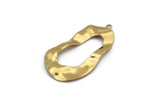 Brass Drop Charm, 12 Raw Brass Irregular Charms With 1 Loop, Earrings, Pendants, Findings (32x18x0.60mm) D1260