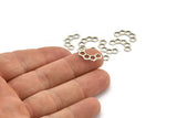 Gümüş Petek Charm, 25 Antik Gümüş Kaplamalı Pirinç Yarı Petek Charm (17x9,5x5x0,8 mm) E049 H0276