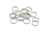 Silver Circle Connector, 24 Silver Tone Circle Connectors, Rings, Findings (14x2mm) BS 2101