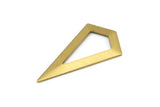 Brass Triangle Pendant, 6 Raw Brass Triangle Pendants, Charms, Earrings (38x20x0.8mm) U148
