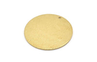 Brass Round Tag, 4 Raw Brass Textured Round Stamping Blanks With 1 Hole, Charms, Pendants, Findings (30x1mm) D0810