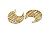 Brass Ethnic Pendant, 1 Raw Brass Ethnic Pendants With 2 Loops (41x2mm) E246