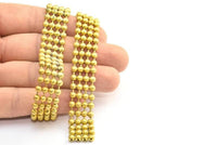 Big Ball Chain, 1m Raw Brass Soldered Strand Ball Chain (16x4mm) Z082