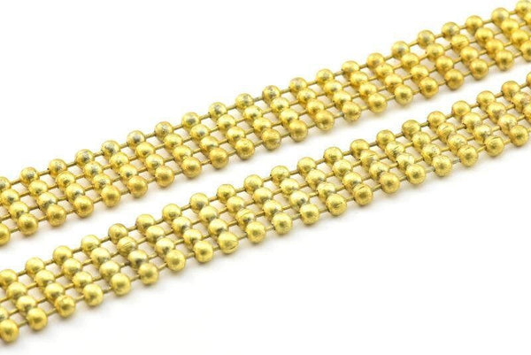 Big Ball Chain, 1m Raw Brass Soldered Strand Ball Chain (16x4mm) Z082