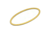 Brass Oval Connectors, 12 Raw Brass Oval Shaped Rings (26x54x1x2mm) BS 2243