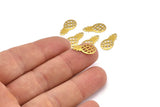 Brass Pineapple, 24 Raw Brass Pineapple Pendant, Earrings, Findings (16x9x0.6mm) Y082