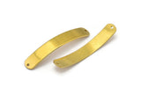 Brass Bracelet Blank, 12 Raw Brass Bracelet Blanks with 2 holes (47x8x0.80mm) A1118