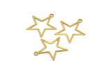 Pirinç Yıldız Tılsımı, 1 Döngülü 50 Ham Pirinç Yıldız Tılsımı (22 mm) Brs 725-2 A0301