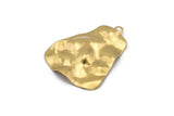 Brass Trapezoid Charm, 8 Raw Brass Trapezoid Charms With 1 loop, Earrings, Pendants, Findings (33x27x0.60mm) D0757