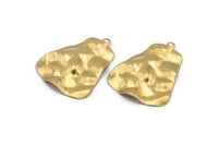 Brass Trapezoid Charm, 8 Raw Brass Trapezoid Charms With 1 loop, Earrings, Pendants, Findings (33x27x0.60mm) D0757