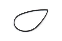 Black Drop Connector, 25 Oxidized Brass Black Drop Connectors (30x47x0.8mm) Bs 1138 S577