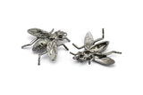 Huge Bug Pendant, 1 Black Plated Bug Fly Insect Charm Pendant (43x41mm) N0214 Q0665
