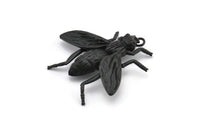 Huge Bug Pendant, 1 Oxidized Brass Black Bug Fly Insect Charm Pendant (43x41mm) N0214 S297