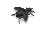 Huge Bug Pendant, 1 Oxidized Brass Black Bug Fly Insect Charm Pendant (43x41mm) N0214 S297
