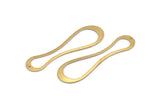 Brass Irregular Charm, 12 Raw Brass Irregular Charms With 1 Hole, Findings, Earrings, Pendants (51x15x11x0.80mm) D1161