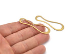 Brass Irregular Charm, 12 Raw Brass Irregular Charms With 1 Hole, Findings, Earrings, Pendants (51x15x11x0.80mm) D1161