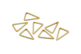 Brass Blank Triangles, 50 Raw Brass Triangles (18x12x1mm) E179