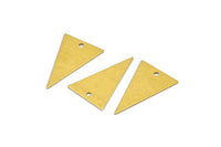 Pirinç Üçgen Charm 50 Ham Pirinç Üçgen Kolye 1 Delikli, Charms (21x13mm) A1160