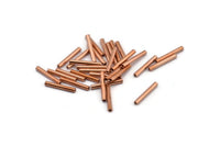 Copper Tube Beads - 50 Raw Copper Tube Beads (2x15mm) A0664