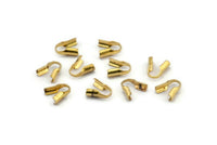 Snake Chain End, 50 3mm Raw Brass Snake Chain Parts L020