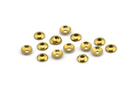 Brass Bead Cap, 100 Raw Brass Bead Caps (4mm) Brs 103 A0226