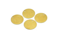 Coin Earring Finding, 100 Raw Brass Cabochon Tags , Stamping Tags (16mm) Brs 64 A0291