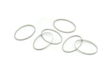 Silver Oval Connectors, 50 Silver Tone Oval Connectors, Rings, Findings (20x13x0.5mm) BS 2424