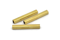 12 Raw Brass Square Tubes  (5x40mm) Bs1605