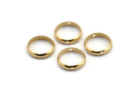 12mm Circle Connector, 25 Raw Brass Circle Ring Connector With 2 Holes, Findings (12x2.5mm) BS 1852
