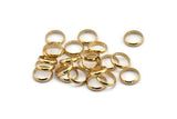 12mm Circle Connector, 25 Raw Brass Circle Ring Connector With 2 Holes, Findings (12x2.5mm) BS 1852