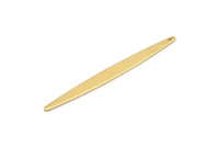 Brass Necklace Bar, 12 Raw Brass Textured Bar Charms With 1 Hole, Earrings, Pendants (62x6x1mm) D0697