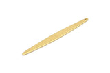 Brass Necklace Bar, 12 Raw Brass Textured Bar Charms With 1 Hole, Earrings, Pendants (62x6x1mm) D0697