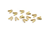 Snake Chain End Caps, 50 Raw Brass Snake Chain Parts, End Caps, Jewelry Findings (1.2mm) Bs 1652m