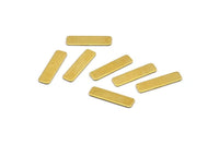 Raw Brass Bracelet, 100 Raw Brass Rectangle Stamping Blanks (15x4mm) Pen 660-0 A0477