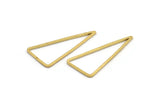 30mm Brass Triangles - 24 Raw Brass Half Triangles (30x33x15x1mm) Bs 1146