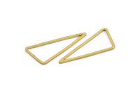 30mm Brass Triangles - 24 Raw Brass Half Triangles (30x33x15x1mm) Bs 1146