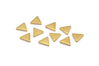 Brass Triangle Blank, 50 Raw Brass Triangle Blanks (7x1.5mm) D866
