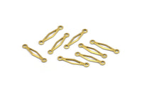 Brass Diamond Connector, 50 Raw Brass Diamond Connectors, Charms, Pendant, Findings With 2 Holes (18x3mm) Brs 168 A0305