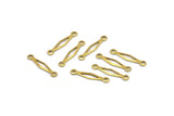 Brass Diamond Connector, 50 Raw Brass Diamond Connectors, Charms, Pendant, Findings With 2 Holes (18x3mm) Brs 168 A0305