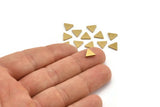 Brass Triangle Blank, 50 Raw Brass Triangle Blanks (7x1.5mm) D1505
