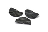 Semi Circle Charm, 10 Oxidized Black Brass Wavy Half Moon Charms With 1 Hole, Earrings, Findings (25x14x0.60mm) D0674 S1036